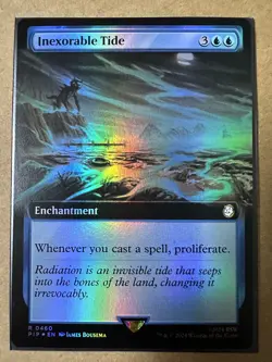 Inexorable Tide FOIL EXTENDED RARE Fallout Universes PIP MTG Magic Gathering - Image 1