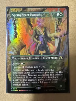Springheart Nantuko FOIL BORDERLESS RARE Modern Horizons 3 MTG MH3 Magic NEW - Image 1