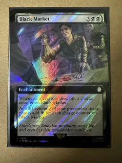 Black Market SURGE FOIL EXTENDED RARE Fallout PIP MTG Magic Gathering NEW - Image 1
