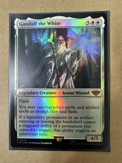 Gandalf the White MYTHIC FOIL Lord of the Rings LTR MTG Magic Gathering * NEW * - Image 1
