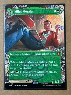 Miles Morales #0211 BORDERLESS MYTHIC Marvel's Spider-Man SPM MTG Magic NEW - Image 1