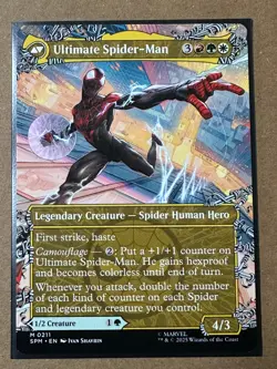 Miles Morales #0211 BORDERLESS MYTHIC Marvel's Spider-Man SPM MTG Magic NEW - Image 2