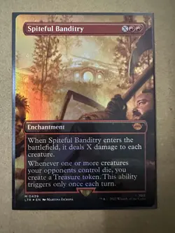 Spiteful Banditry FOIL BORDERLESS Lord of the Rings LTR MTG Magic ROLLER MARK - Image 1
