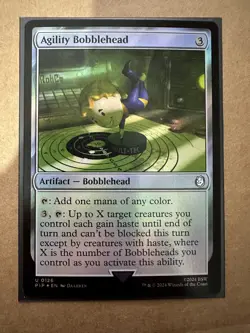 Agility Bobblehead FOIL Fallout Universes Beyond PIP MTG Magic Gathering NEW - Image 1