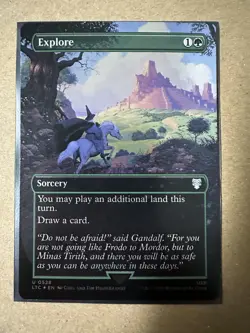 Explore FOIL BORDERLESS UNCOMMON Lord of the Rings Commander LTC MTG Magic NEW - Image 1