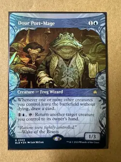 Dour Port-Mage FOIL SHOWCASE RARE Bloomburrow BLB MTG Magic Gathering - Image 1