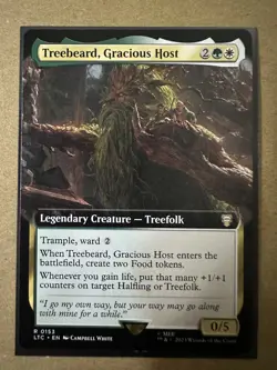 Treebeard, Gracious Host EXTENDED RARE Lord of the Rings LTR LTC MTG Magic NEW - Image 1