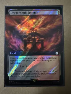 Dragonskull Summit SURGE FOIL EXTENDED RARE Fallout PIP MTG Magic Gathering NEW - Image 1