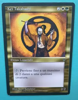 Magic the Gathering MTG Legends FBB KEI TAKAHASHI LP/EX ITALIAN Rare 1995 NICE! - Image 1