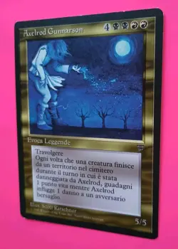 Magic the Gathering MTG FBB ITALIAN Legends AXELROD GUNNARSON LP Rare 1994! - Image 2