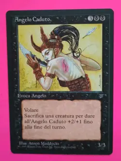 Magic the Gathering MTG Legends FBB FALLEN ANGEL LP/EX ITALIAN U 1995! - Image 1