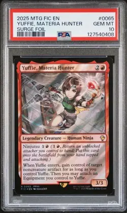 PSA 10-MTG FINAL FANTASY SURGE FOIL YUFFIE, MATERIA HUNTER - Image 1