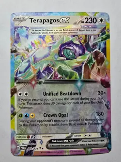 Terapagos ex 128/142 Double Rare Stellar Crown Pokemon NM - Image 1