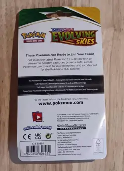 Pokemon Evolving Skies Blister Pack Coin Octillery / Remoraid code card NIP - Image 2