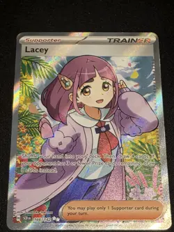 Pokemon TCG Lacey 166/142 Sv07 Stellar Crown Ultra Rare NM Condition - Image 2