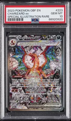 2023 POKEMON OBF EN-OBSIDIAN FLAMES #223 CHARIZARD EX PSA 10 - Image 1
