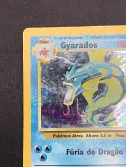 1999 Pokemon Portuguese GYARADOS 6/102 Base Set Rare Holo HP - Image 2