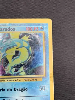 1999 Pokemon Portuguese GYARADOS 6/102 Base Set Rare Holo HP - Image 3