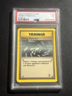 1999 POKEMON BASE SET UNLIMITED #92 ENERGY REMOVAL PSA 7 - Image 1