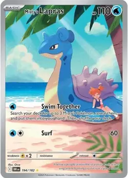 Misty's Lapras (#194/182) - Holofoil SV - Destined Rivals LP Pokemon - Image 1