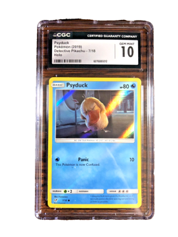 Psyduck Holo Common #7 - CGC GEM MINT 10 - 2019 Detective Pikachu - Pokemon TCG - Image 1