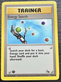 Energy Search 59/62 1st Edition Pokemon TCG WOTC Base Set Fossil MINT - Image 1