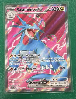 Salamence EX Illustration Rare Pokemon SV09: Journey Together 177/159 NM - Image 1