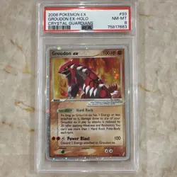 2006 Pokemon Crystal Guardians Groudon ex Holo #93/100 PSA 8 - Ultra Rare - Image 1