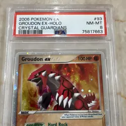 2006 Pokemon Crystal Guardians Groudon ex Holo #93/100 PSA 8 - Ultra Rare - Image 2
