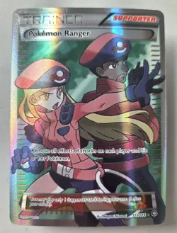 FULL ART Pokemon Ranger ULTRA RARE 113/114 XY Steam Siege Trainer Supporter - Image 1