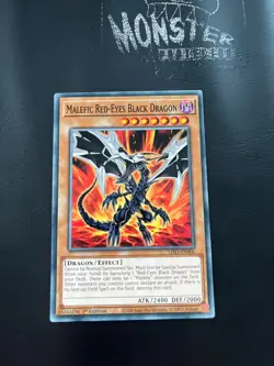 YUGIOH MALEFIC RED-EYES BLACK DRAGON COMMON LDS1-EN006 1ST EDITION - Image 1