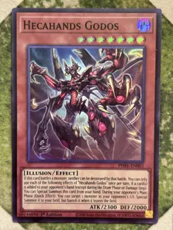 YuGiOh HECAHANDS GODOS Super Rare PHRE-EN003 - Image 2