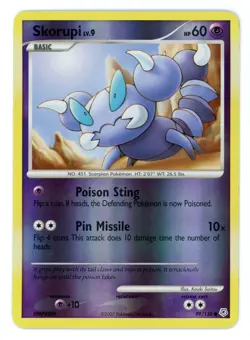 Pokemon Card - Skorupi 99/130 - Diamond & Pearl - Reverse Holo - Image 1
