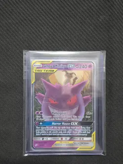 Gengar & Mimikyu GX 53/181 Team Up 2019 Tag Team Holo Near Mint Condition Card - Image 1