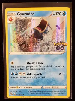 Gyarados 022/078 Holo Rare Pokemon GO Pokemon TCG Card NM - Image 1