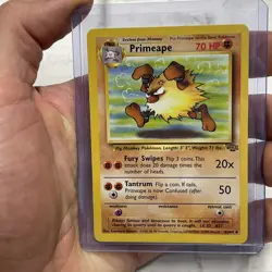 Pokemon TCG Primeape 43/64 Jungle Unlimited Pokemon Card Vintage Vtg WOTC NM/MT - Image 1