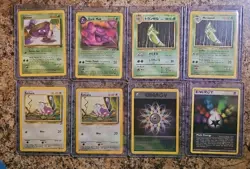 Vintage Pokemon 8 Card Lot Grimer Dark Muk Rattata Metapod Energy 1999 Base Set - Image 1