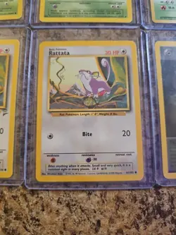 Vintage Pokemon 8 Card Lot Grimer Dark Muk Rattata Metapod Energy 1999 Base Set - Image 4