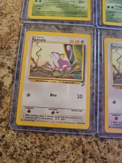 Vintage Pokemon 8 Card Lot Grimer Dark Muk Rattata Metapod Energy 1999 Base Set - Image 5