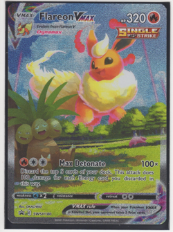Pokemon TCG- Flareon VMAX SWSH180 SWSH: Sword & Shield Black Star Promo Card - Image 1