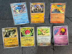 x4 Reverse Holo + x3 Holo Pokemon TCG 151 7 Card Lot - Image 1