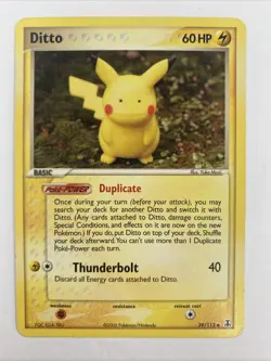 Pokemon TCG 2005 Ditto Card Pikachu, EX Delta Species, Card 39/113 - Image 1