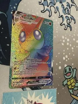 Victini Vmax 165/163 Battle Styles NM Full Art Secret Rainbow Rare Pokemon Card - Image 2