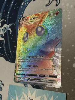 Victini Vmax 165/163 Battle Styles NM Full Art Secret Rainbow Rare Pokemon Card - Image 3
