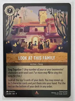 Look at This Family (Cold Foil) 25/204 Rare Lorcana Fabled Card NM - Image 1