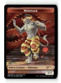 MTG | Minotaur Token | Unique & Misc | Foil | Moderately Played | English - Image 1