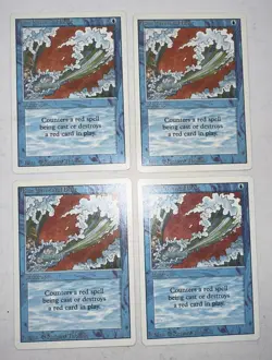 MTG X4 * Blue Elemental Blast NM/LP Revised 3rd Edition Regular SellbyCyn - Image 1