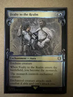Fealty to the Realm SCROLL FOIL RARE Lord of the Rings LTC LTR MTG Magic NEW - Image 1