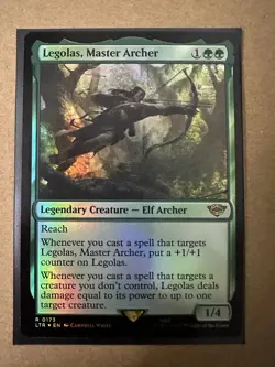 Legolas, Master Archer FOIL Lord of the Rings LTR MTG Magic Gathering NEW - Image 1