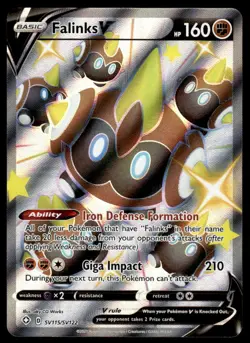 Pokemon TCG Shining Fates: Shiny Vault #SV115/SV122 Falinks V NM - Image 1
